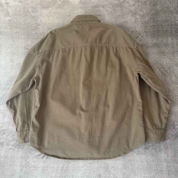 Frame Men's M Khaki Twill Button Down Shirt - Picture 6 of 14